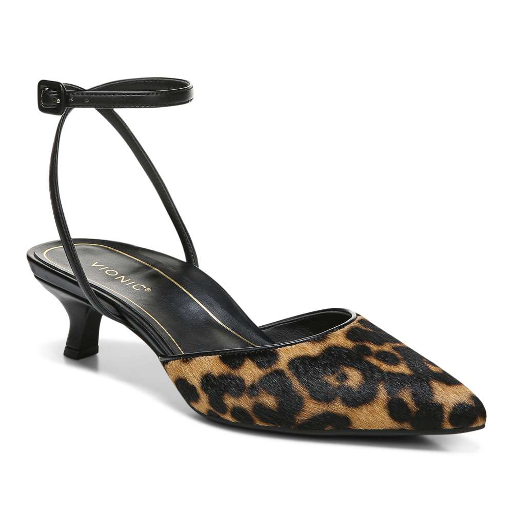 Jacynda Kitten Heel - Tan Leopard