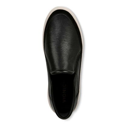 Kearny Platform Slip-On Sneaker - Black Leather