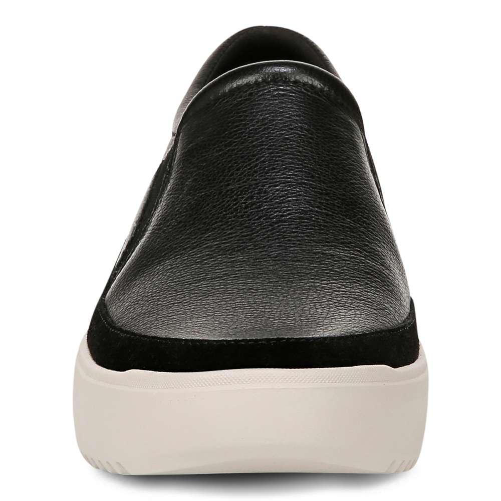Kearny Platform Slip-On Sneaker - Black Leather