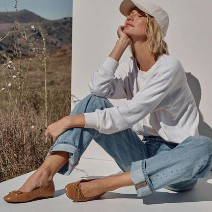 Klara Flat - Camel Leather