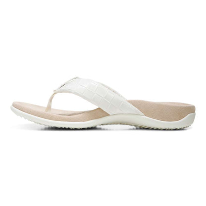 Layne Toe Post Sandal - Cream Woven