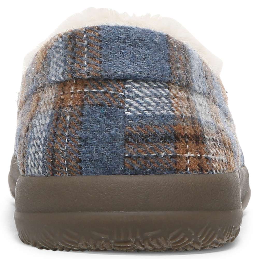 Lynez Slipper - Blue Plaid