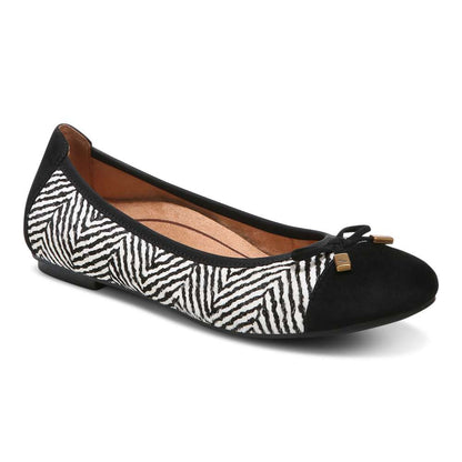 Minna Ballet Flat - Black/White