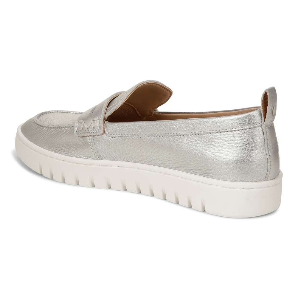 Uptown Loafer - Silver Leather