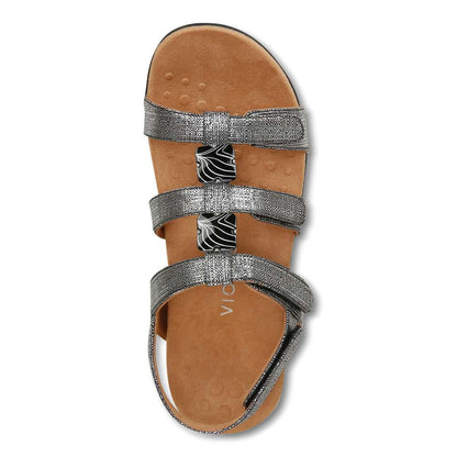 Amber Adjustable Sandal - Black Metallic