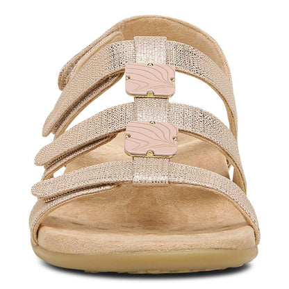 Amber Adjustable Sandal - Rose Gold Metallic