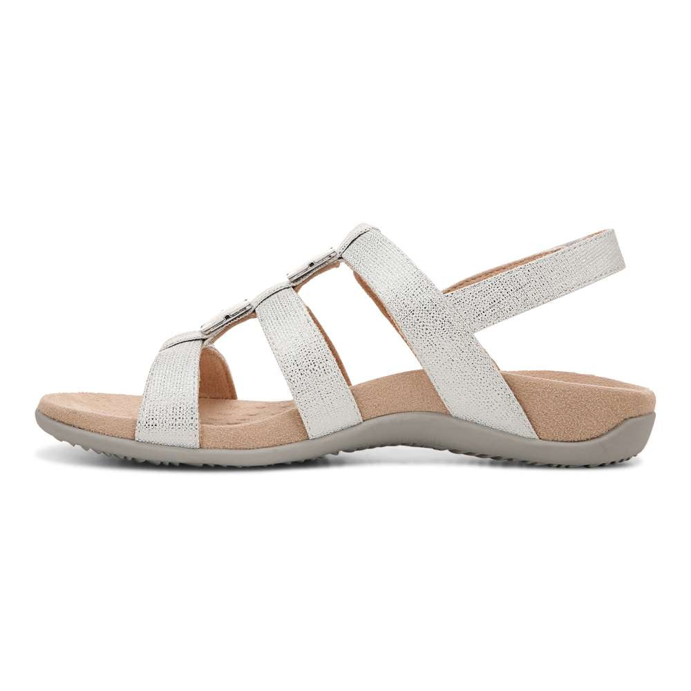 Amber Adjustable Sandal - Silver Metallic