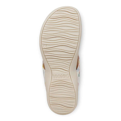 Bella Toe Post Sandal - Cream Poppy