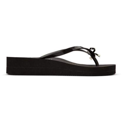 Bondi Wedge Toe Post Sandal - Black