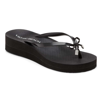 Bondi Wedge Toe Post Sandal - Black