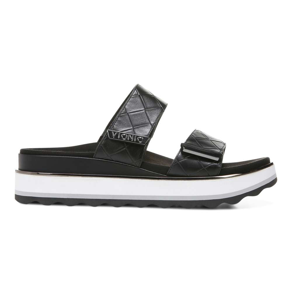 Brandie Flatform Slide Sandal - Black