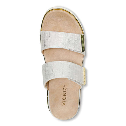 Brandie Flatform Slide Sandal - Marshmallow Linen