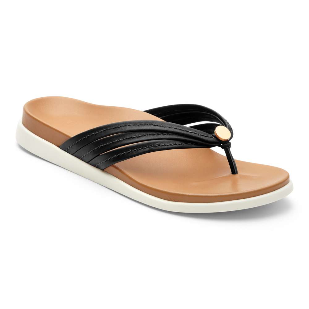 Catalina Toe Post Sandal - Black