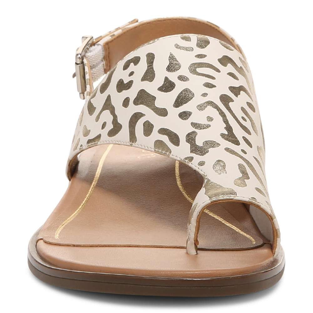 Ella Sandal - White Leopard