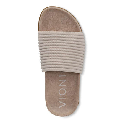 Evie Knit Slide Sandal - Cream
