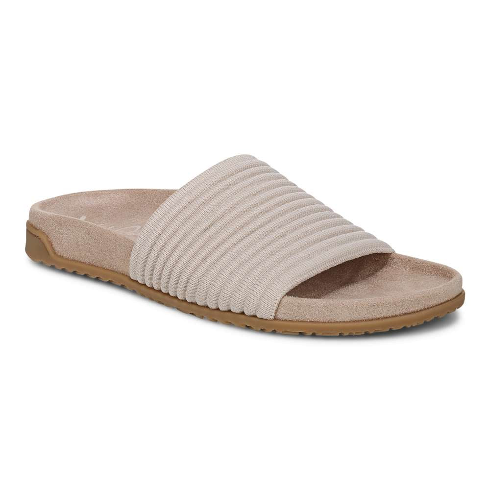 Evie Knit Slide Sandal - Cream