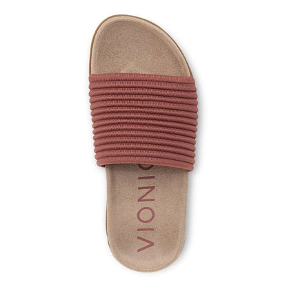 Evie Knit Slide Sandal - Withered Rose