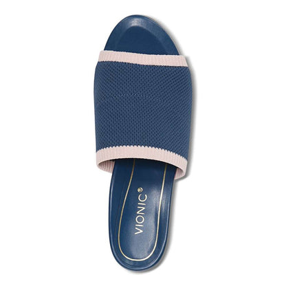 Fleur Heeled Sandal - Dark Blue