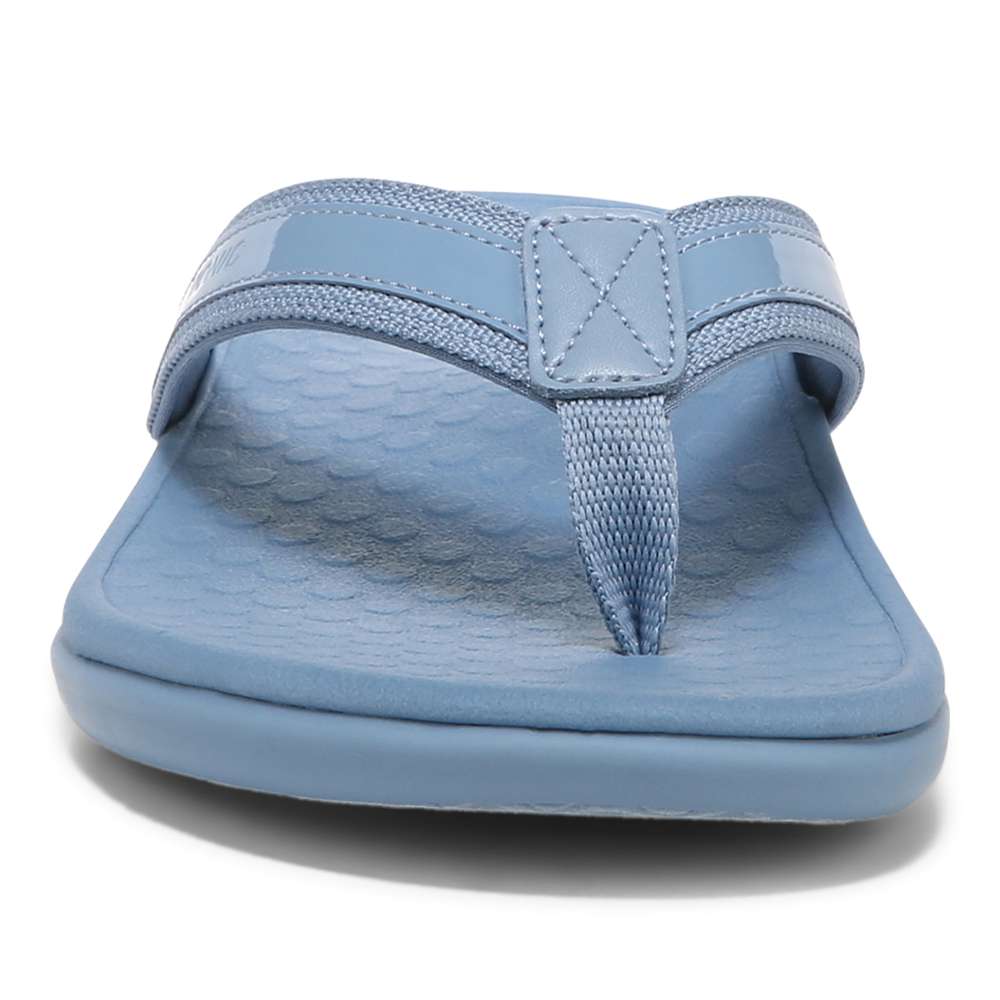 Islander Toe Post Sandal - Blue Shadow Patent