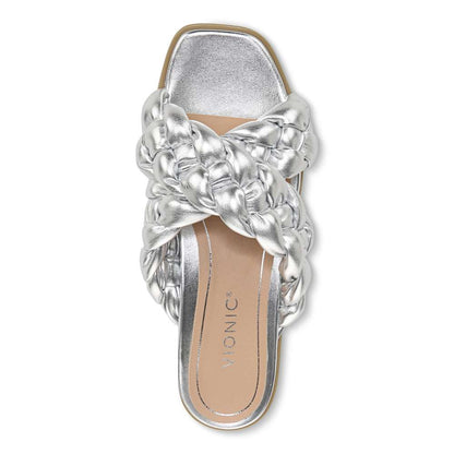 Kalina Slide Sandal - Silver Metallic