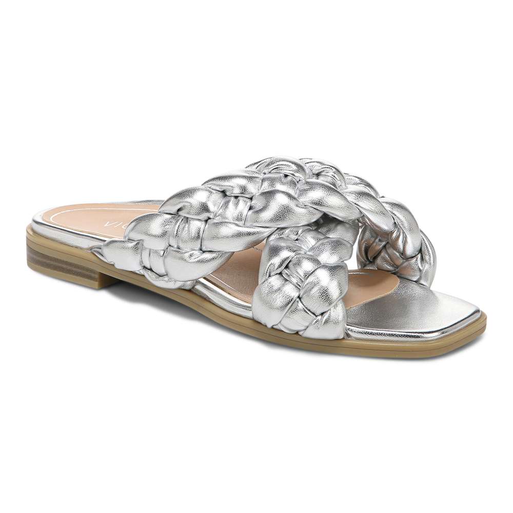Kalina Slide Sandal - Silver Metallic