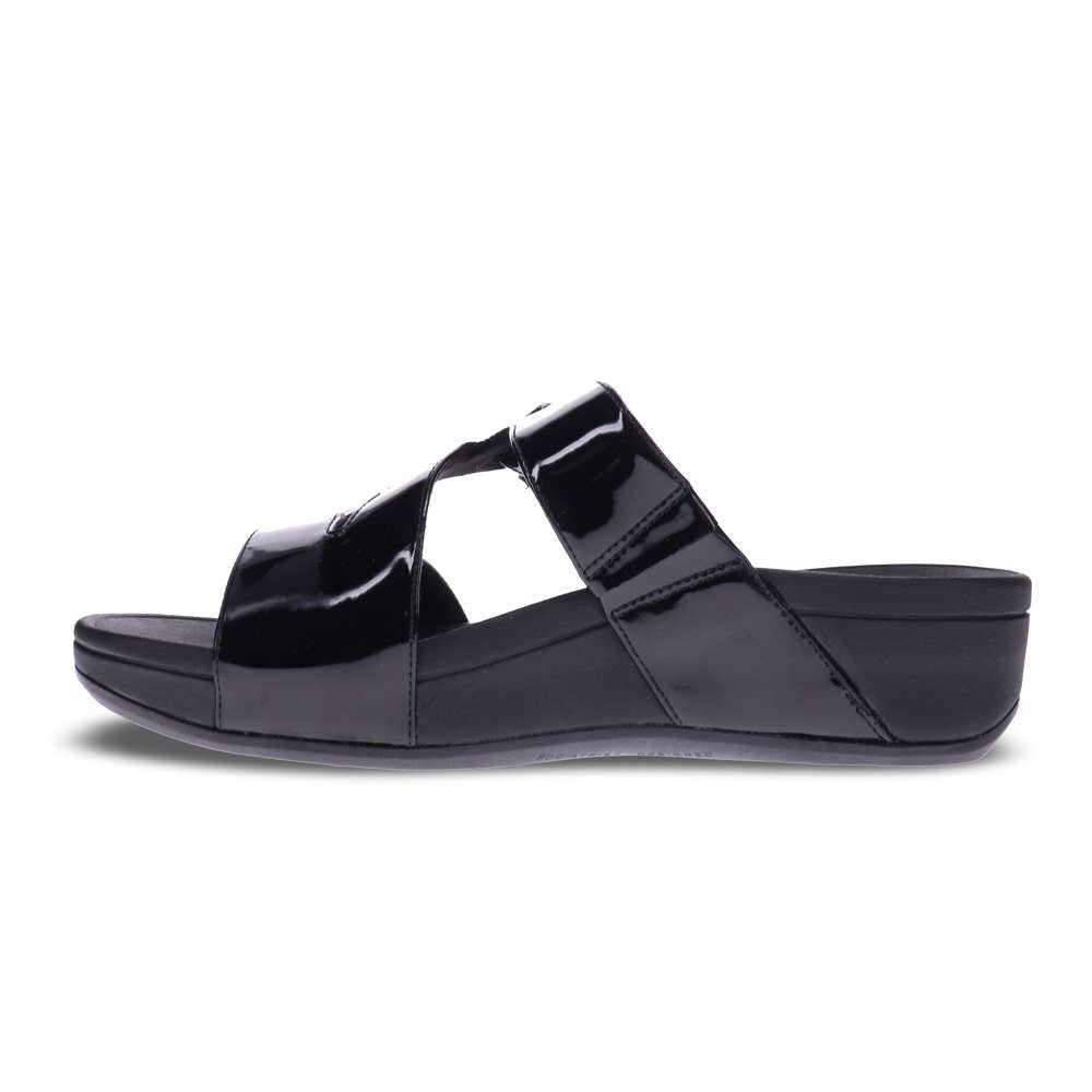 Kyla Platform Sandal - Black Patent