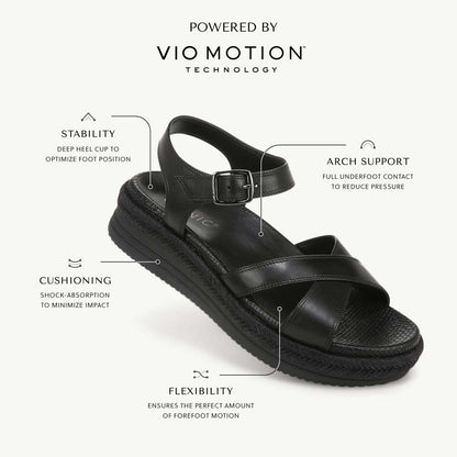 Mar Platform Sandal - Black Leather