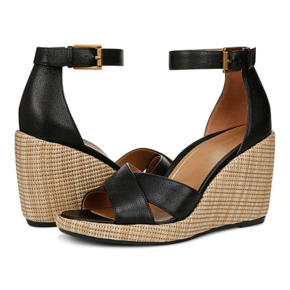 Marina Wedge Sandal - Black