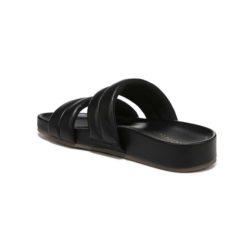 Mayla Slide Sandal - Black Nappa