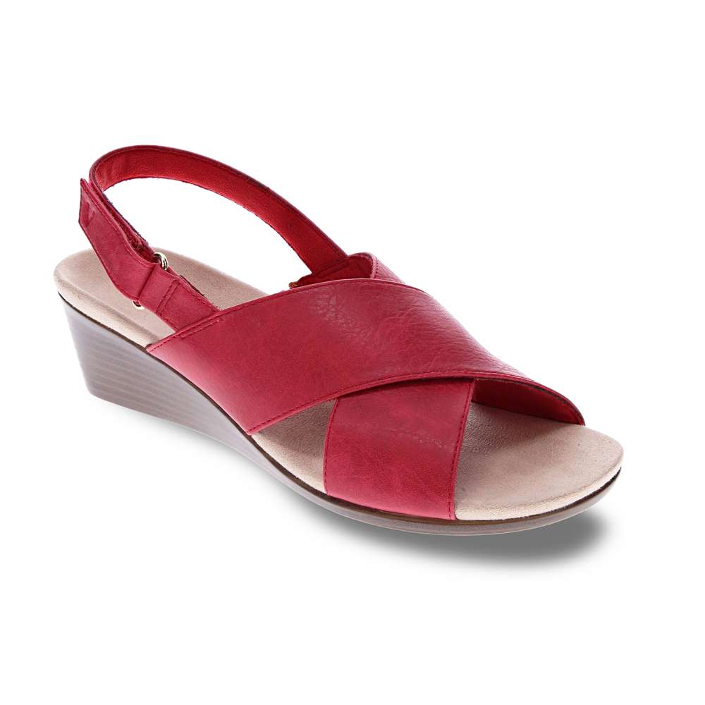 McKenna Wedge Sandal - Red