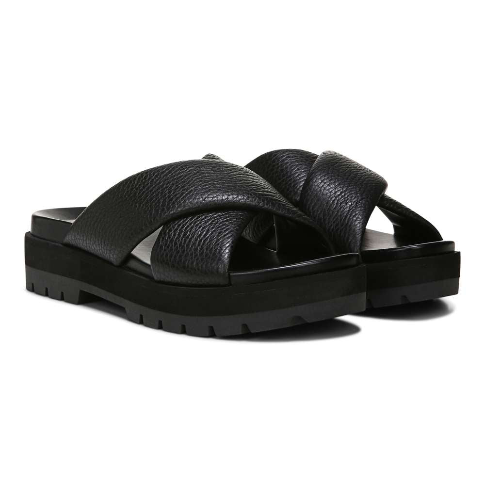 Vesta Flatform Lug Sandal - Black