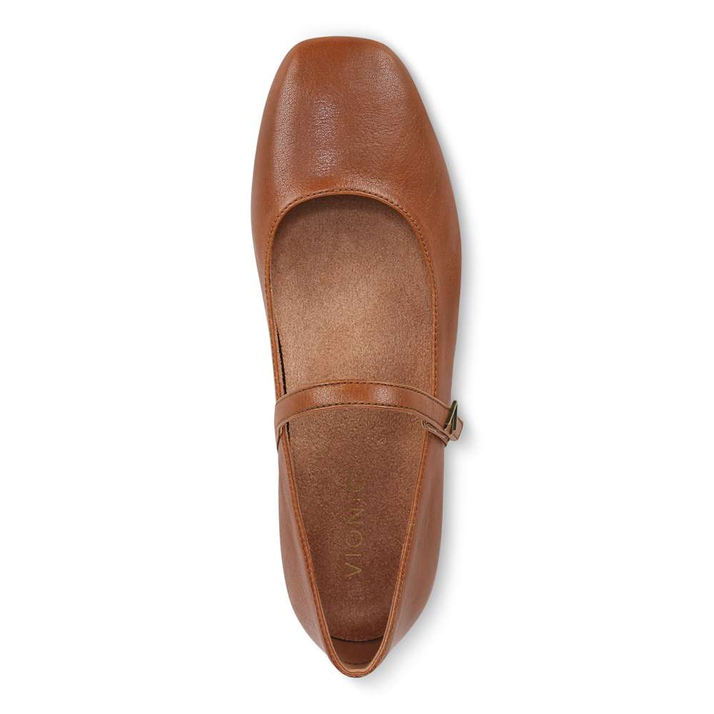 Alameda Mary-Jane Flat - Tan