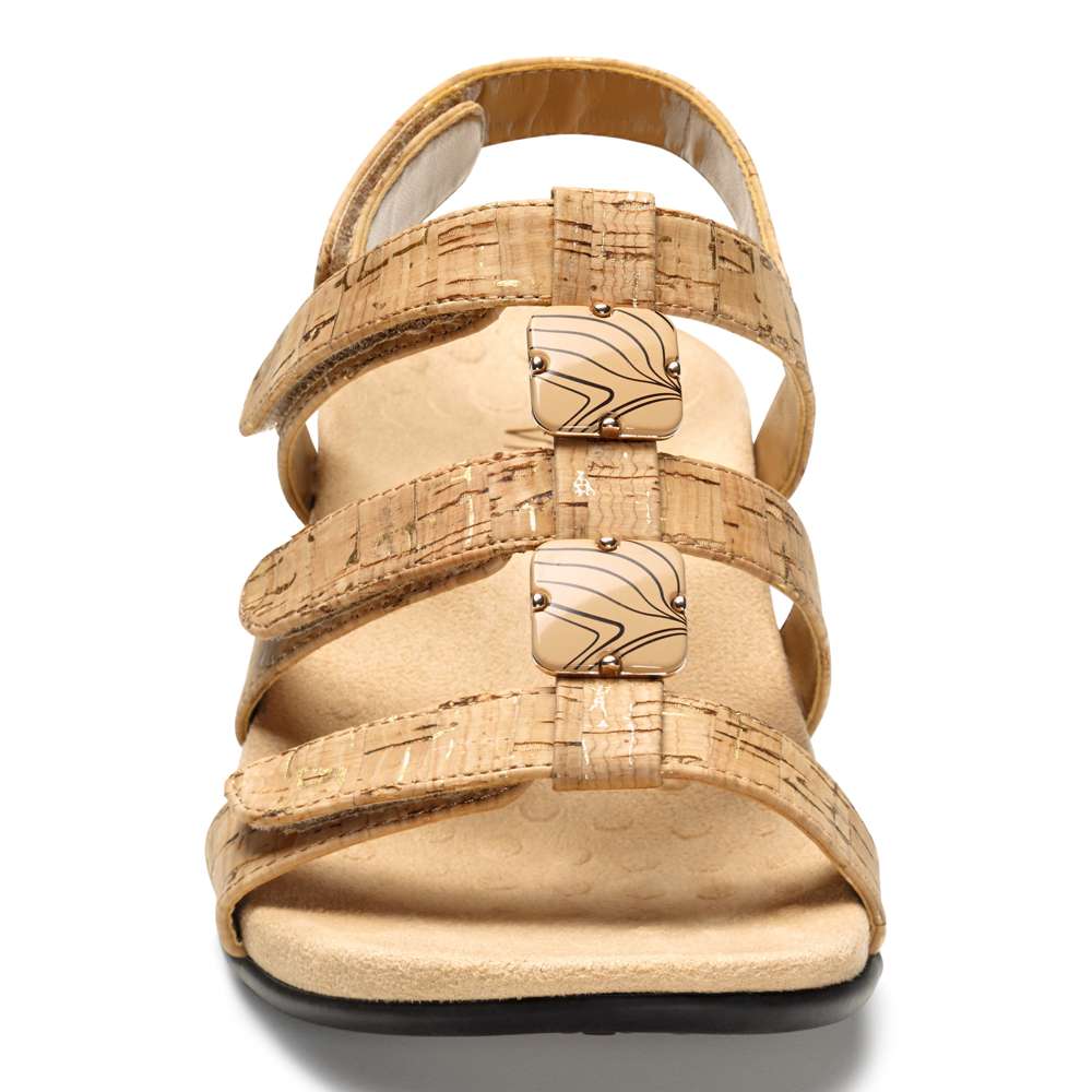 Amber Adjustable Sandal - Gold Cork