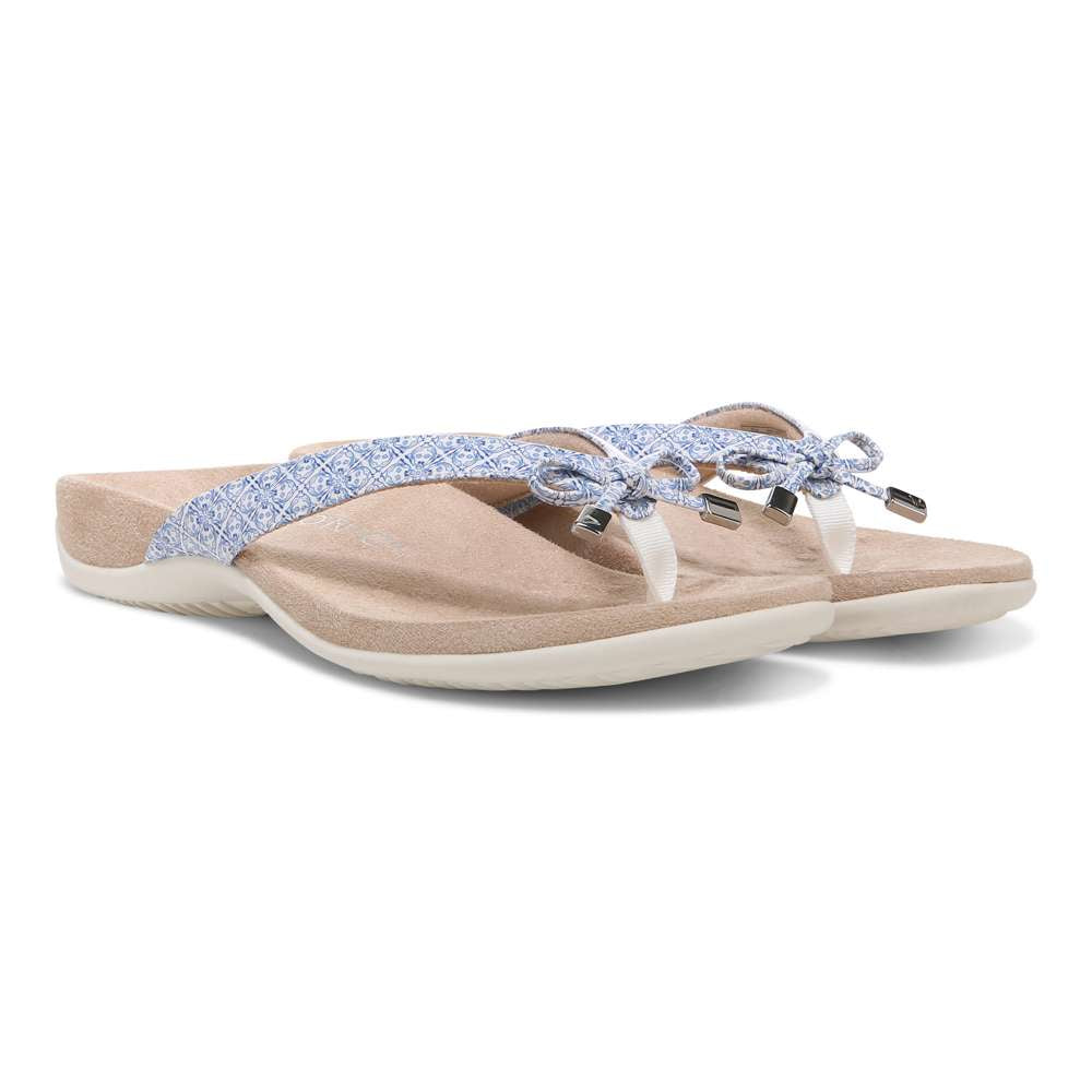 Bella Toe Post Sandal - White Tile