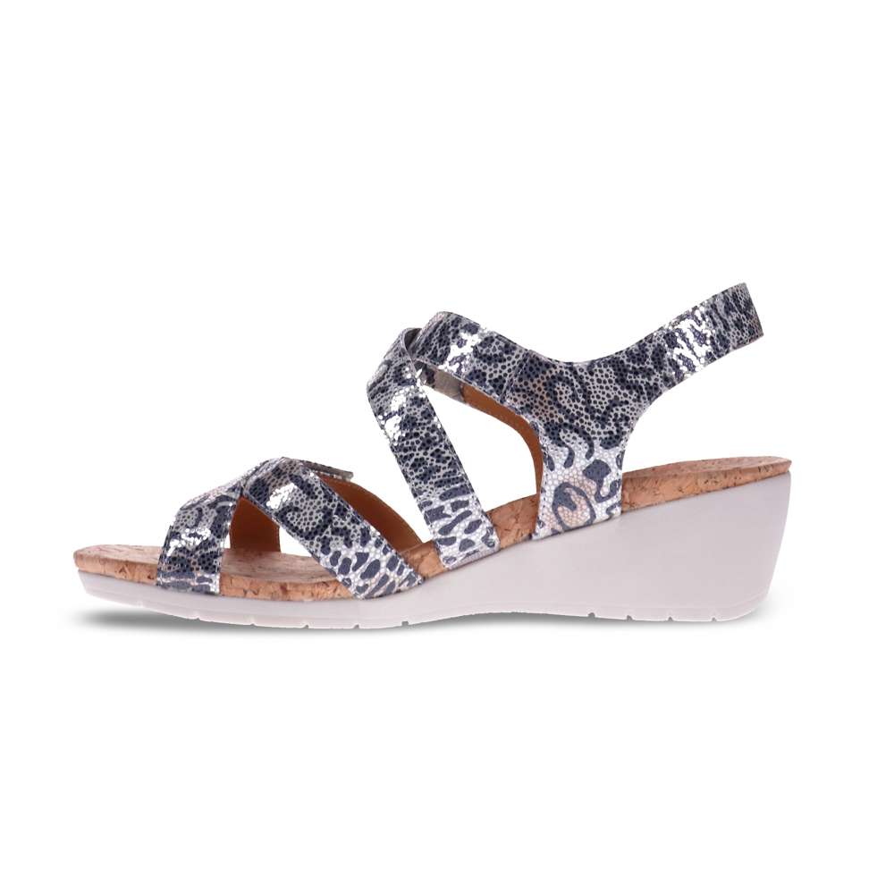 Casablanca Wedge - Silver Safari