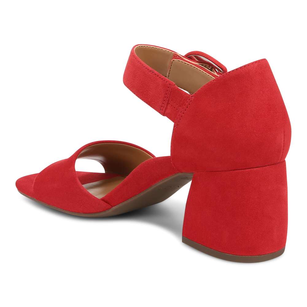 Chardonnay Heeled Sandal - Red