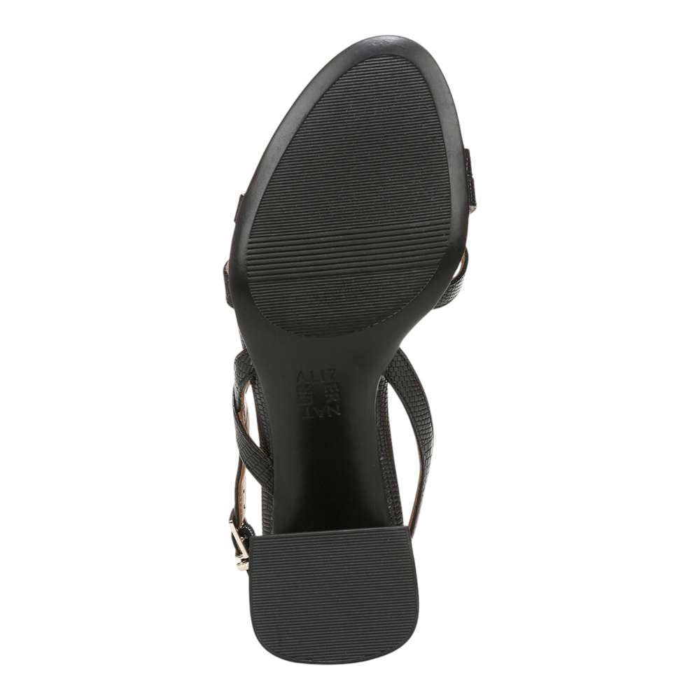 Demi Block Heel Dress Sandal - Black Lizard