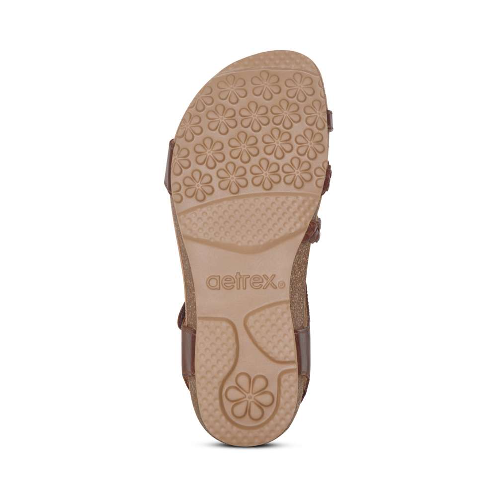 Jillian Braided Sandal - Walnut