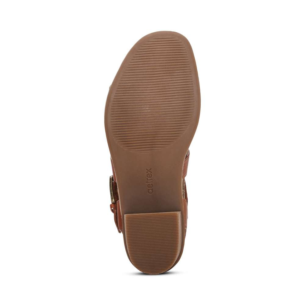 Kristin Arch Support Block Heel - Cognac