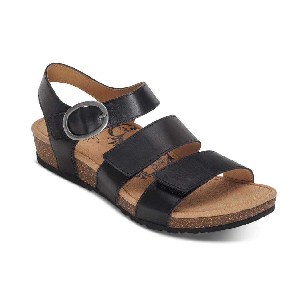 Lilly Strapped Sandal - Black