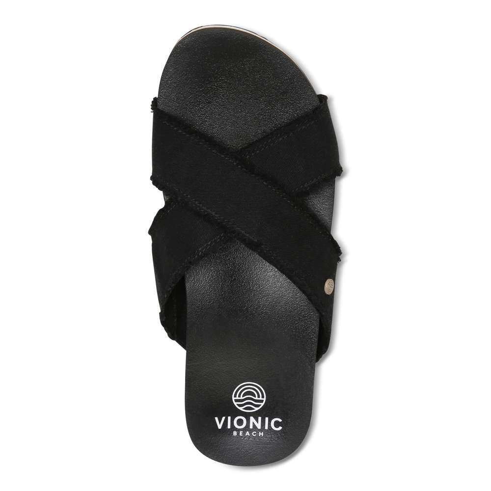Panama Beach Slide - Black Canvas